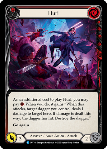 Hurl (Red) [OUT148] (Outsiders)  Rainbow Foil