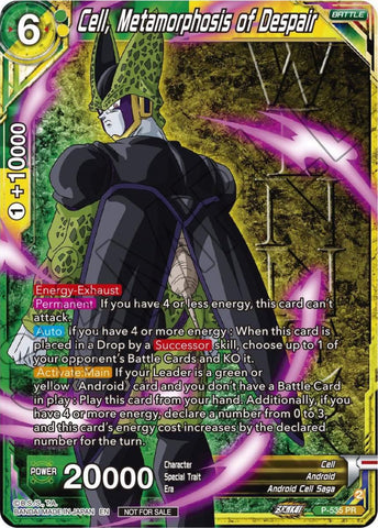 Cell, Metamorphosis of Despair (Winner-Stamped) (Zenkai Series Tournament Pack Vol.5) (P-535) [Tournament Promotion Cards]