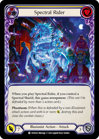 Spectral Rider (Yellow) [DYN228] (Dynasty)  Rainbow Foil