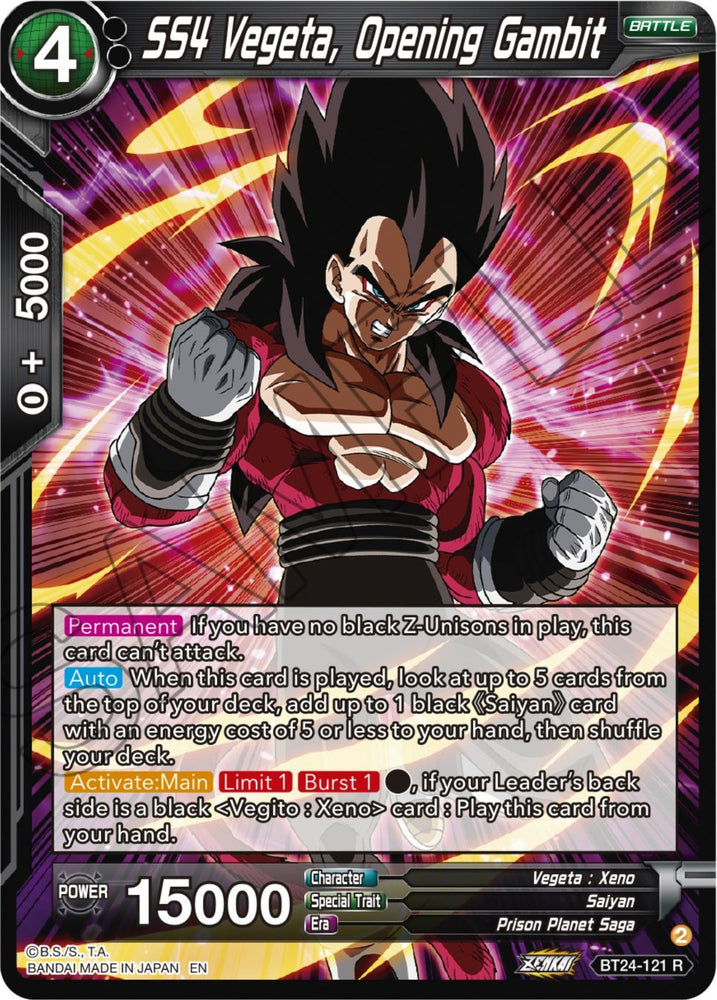 SS4 Vegeta, Opening Gambit (BT24-121) [Beyond Generations]