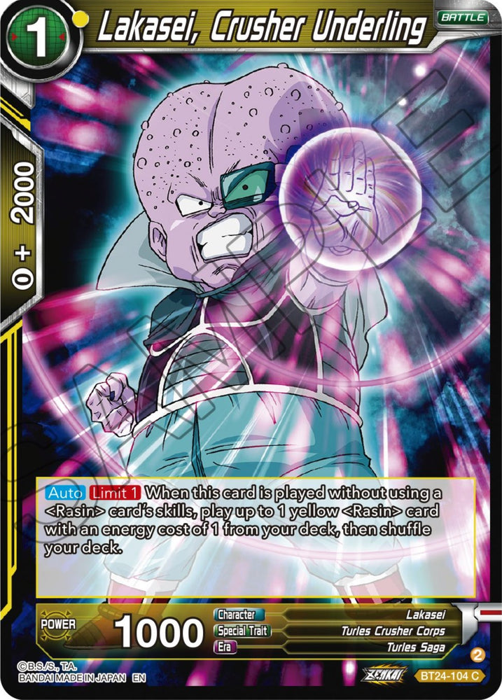 Lakasei, Crusher Underling (BT24-104) [Beyond Generations]