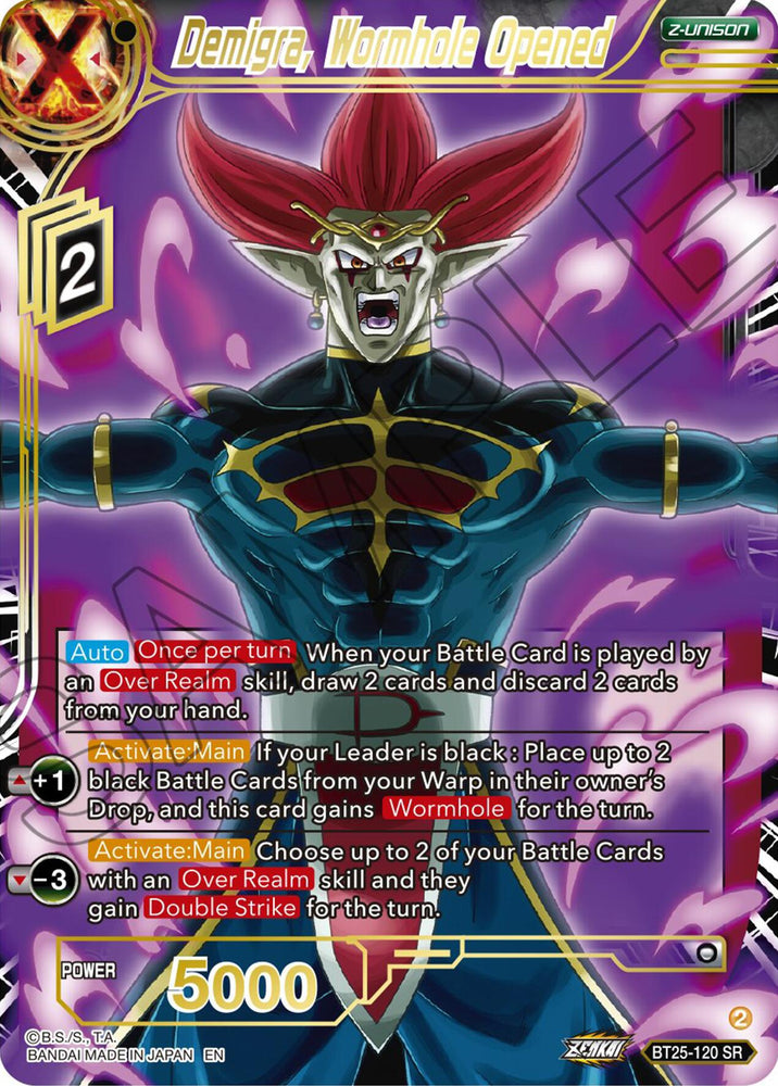 Demigra, Wormhole Opened (BT25-120) [Legend of the Dragon Balls]