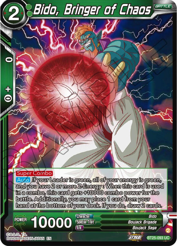 Bido, Bringer of Chaos (BT25-093) [Legend of the Dragon Balls]