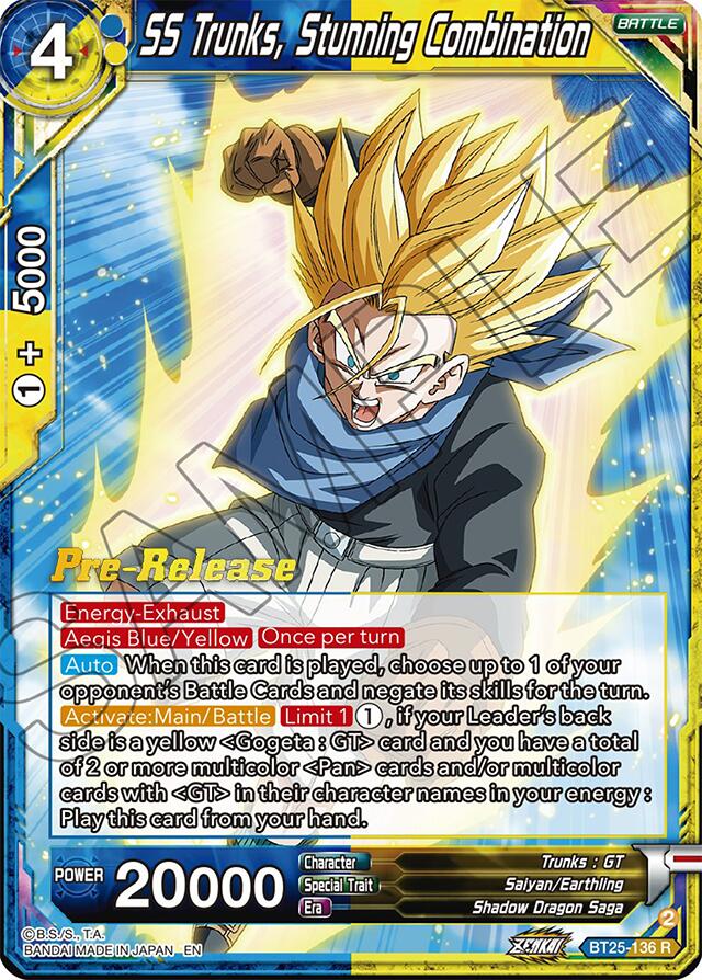 SS Trunks, Stunning Combination (BT25-136) [Legend of the Dragon Balls Prerelease Promos]