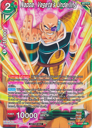 Nappa, Vegeta's Underling (Shop Tournament: Assault of Saiyans) (P-131) [Promotion Cards]