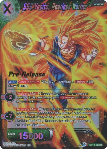 SS3 Vegito, Peerless Warrior (BT11-063) [Vermilion Bloodline Prerelease Promos]