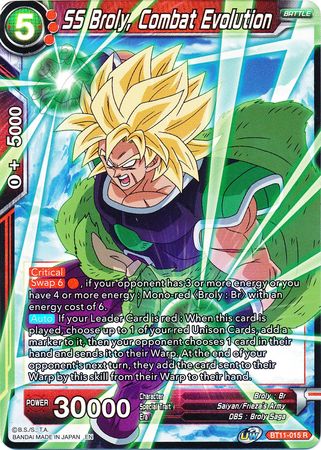 SS Broly, Combat Evolution (BT11-015) [Vermilion Bloodline 2nd Edition]