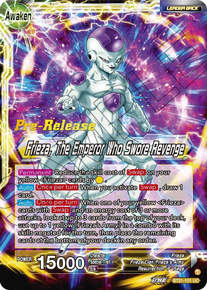 Frieza // Frieza, The Emperor Who Swore Revenge (BT21-101) [Wild Resurgence Pre-Release Cards]