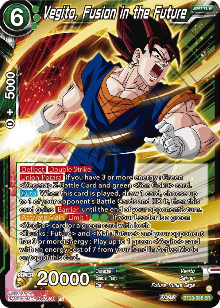 Vegito, Fusion in the Future (BT23-085) [Perfect Combination]