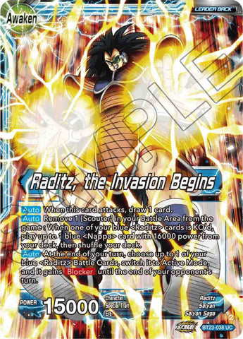 Raditz // Raditz, the Invasion Begins (BT23-038) [Perfect Combination]