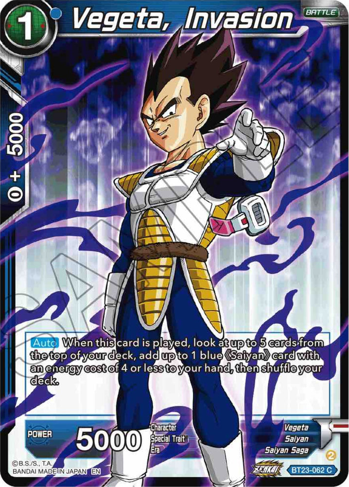 Vegeta, Invasion (BT23-062) [Perfect Combination]