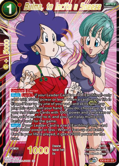 Bulma, to Incite a Sneeze (EX19-01) [Special Anniversary Set 2021]