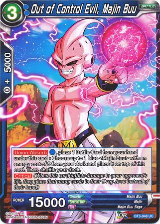 Out of Control Evil, Majin Buu (BT3-048) [Cross Worlds]