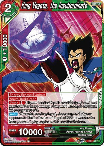 King Vegeta, the Insubordinate (EB1-56) [Battle Evolution Booster]