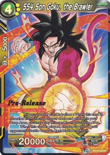 SS4 Son Goku, the Brawler (BT14-095) [Cross Spirits Prerelease Promos]