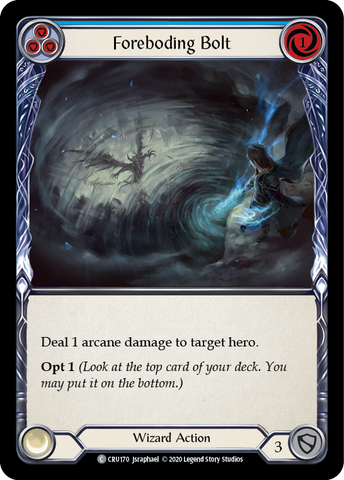 Foreboding Bolt (Blue) [CRU170] (Crucible of War)  1st Edition Normal