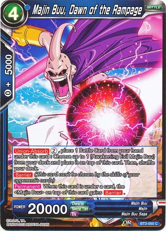 Majin Buu, Dawn of the Rampage (BT3-050) [Cross Worlds]