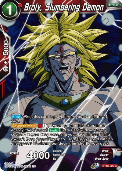 Broly, Slumbering Demon (BT15-022) [Saiyan Showdown]