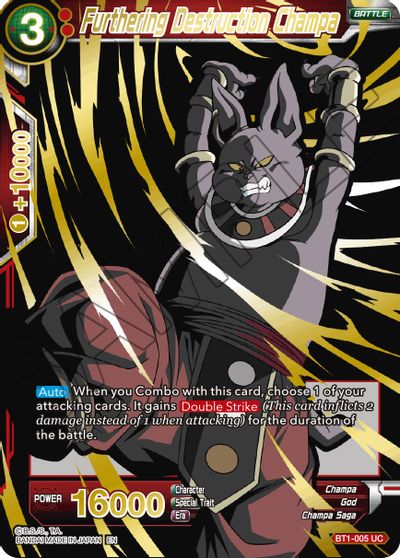 Furthering Destruction Champa (Alternate Art) (BT1-005) [Special Anniversary Set 2021]