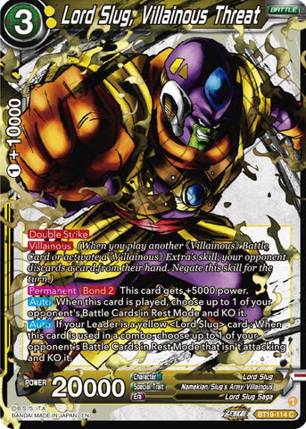 Lord Slug, Villainous Threat (BT19-114) [Fighter's Ambition]