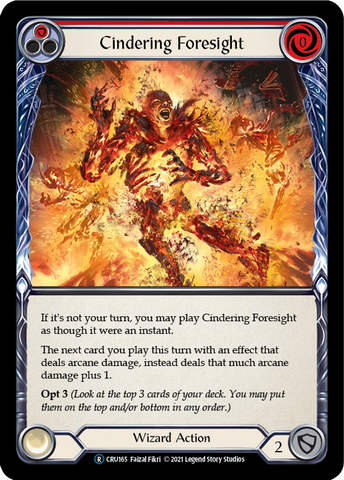 Cindering Foresight (Red) [U-CRU165] (Crucible of War Unlimited)  Unlimited Rainbow Foil