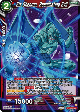 Eis Shenron, Reanimating Evil (BT18-023) [Dawn of the Z-Legends]