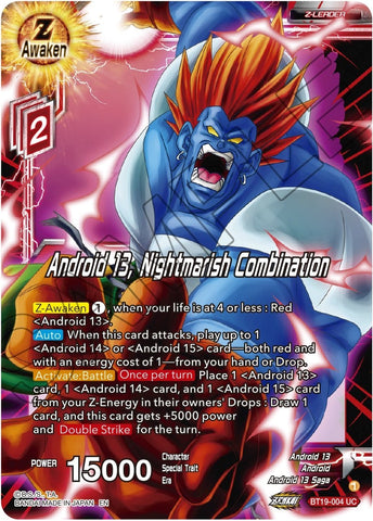 Android 13, Nightmarish Combination (BT19-004) [Fighter's Ambition]